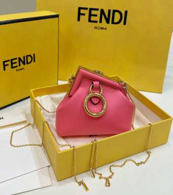 Fendi First Nano Wallet In Pink 11.5x5.5x10cm