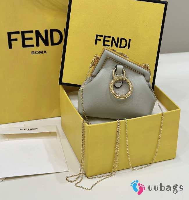 Fendi First Nano Wallet In Gray 11.5x5.5x10cm - 1