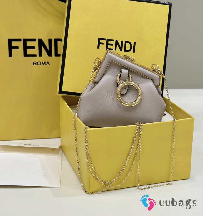 Fendi First Nano Wallet In Beige 11.5x5.5x10cm - 1