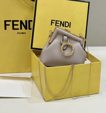 Fendi First Nano Wallet In Beige 11.5x5.5x10cm