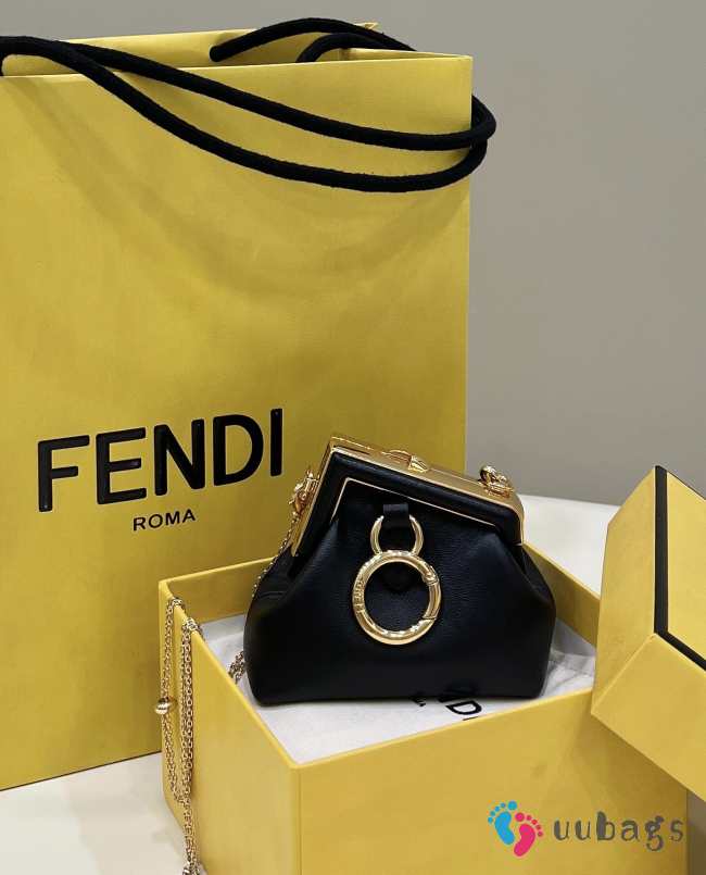 Fendi First Nano Wallet In Black 11.5x5.5x10cm - 1