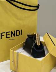 Fendi First Nano Wallet In Black 11.5x5.5x10cm - 4