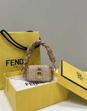 Fendi nano baguette brown bag 11.5x2.5x7cm - 2