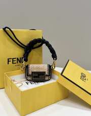 Fendi nano baguette black bag 11.5x2.5x7cm - 1