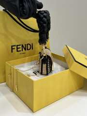 Fendi nano baguette black bag 11.5x2.5x7cm - 2