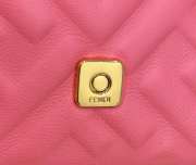 Fendi Baguette Phone Pouch Leather Pink 11x2.5x7cm - 6