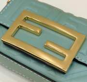 Fendi Baguette Phone Pouch Leather Green 11x2.5x7cm - 2