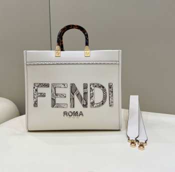 Fendi Sunshine Small Leather White 36×12×31cm