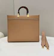 Fendi Sunshine Small Leather Brown 36×12×31cm - 4