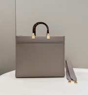 Fendi Sunshine Small Leather Gray 36×12×31cm - 4