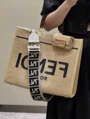 Fendi Sunshine Raffia Tote Bag 36×16×30cm - 3