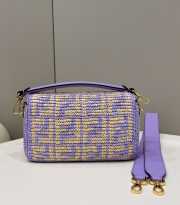 Fendi lconic Baguette Bag In Purple 27x6x15cm - 6