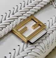 Fendi Baguette White Woven 29×7×15cm - 2