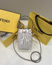 Fendi Mon Tresor Two Toned Perforated Leather Bag - 1