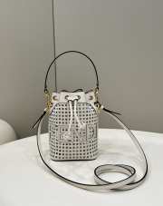 Fendi Mon Tresor Two Toned Perforated Leather Bag - 3