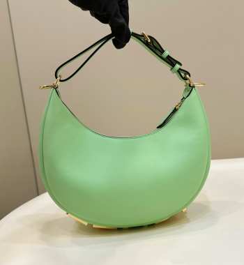 Fendi photography Small Green leather bag 29x24.5x10cm