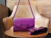 Gucci Horsebit 1955 handbag in purple 20x12x5.5cm - 1