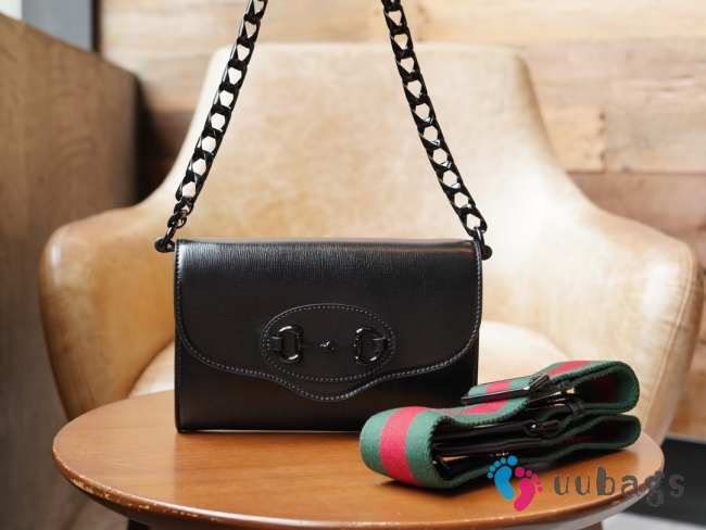 Gucci Horsebit 1955 bag in black 20x12x5.5cm - 1