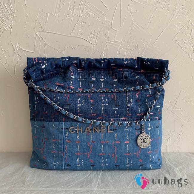 Chanel 22A Denim Large Bag 42×35×8cm - 1