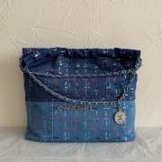 Chanel 22A Denim Large Bag 42×35×8cm - 1