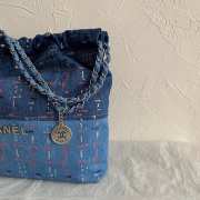 Chanel 22A Denim Large Bag 42×35×8cm - 5