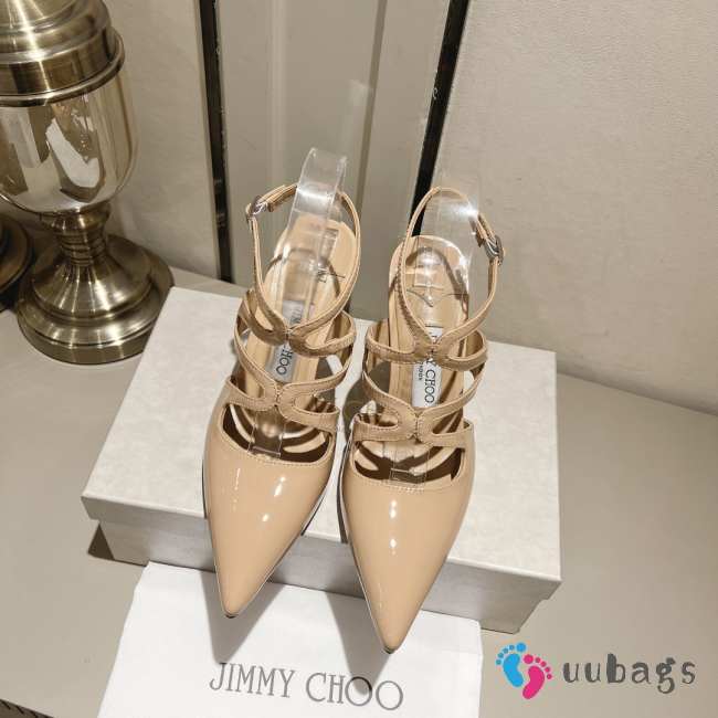 Jimmy Choo beige high-heeled sandals 8.5cm - 1