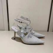 Jimmy Choo silver high-heeled sandals 8.5cm - 5