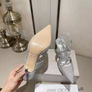 Jimmy Choo silver high-heeled sandals 8.5cm - 4