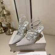 Jimmy Choo silver high-heeled sandals 8.5cm - 2