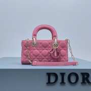 Dior D-Joy Bag In Pink 22.5×12×5.5cm - 5