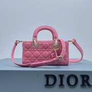 Dior D-Joy Bag In Pink 22.5×12×5.5cm - 4