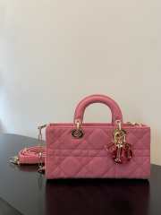 Dior D-Joy Bag In Pink 26×13.5×5cm - 1