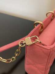 Dior D-Joy Bag In Pink 26×13.5×5cm - 4