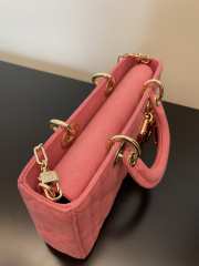 Dior D-Joy Bag In Pink 26×13.5×5cm - 6