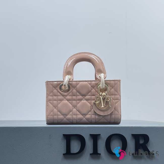 Dior D-Joy Bag In Beige 16×10×5.5cm - 1