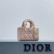 Dior D-Joy Bag In Beige 16×10×5.5cm - 6