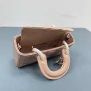 Dior D-Joy Bag In Beige 16×10×5.5cm - 5