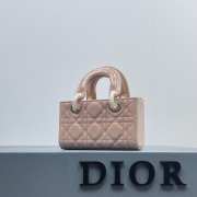 Dior D-Joy Bag In Beige 16×10×5.5cm - 4