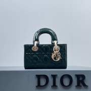 Dior D-Joy Bag In Dark Green 16×10×5.5cm - 1