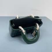 Dior D-Joy Bag In Dark Green 16×10×5.5cm - 5