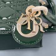 Dior D-Joy Bag In Dark Green 16×10×5.5cm - 3