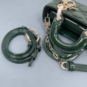 Dior D-Joy Bag In Dark Green 16×10×5.5cm - 2