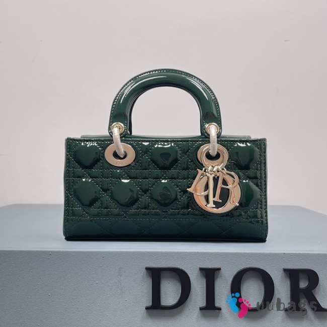 Dior D-Joy Bag In Dark Green 22.5×12×5.5cm - 1