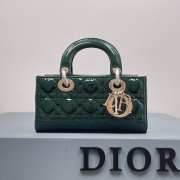 Dior D-Joy Bag In Dark Green 22.5×12×5.5cm - 1