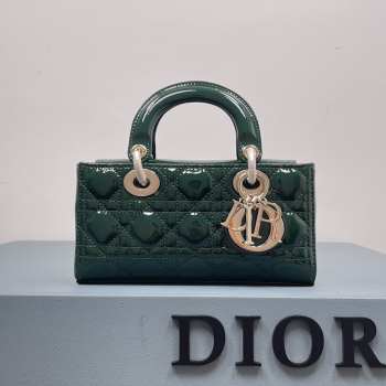 Dior D-Joy Bag In Dark Green 22.5×12×5.5cm