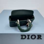 Dior D-Joy Bag In Dark Green 22.5×12×5.5cm - 4