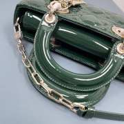 Dior D-Joy Bag In Dark Green 22.5×12×5.5cm - 2