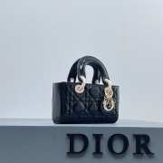 Dior D-Joy Bag In Black 16×10×5.5cm - 5