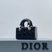 Dior D-Joy Bag In Black 16×10×5.5cm - 4