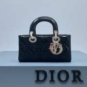 Dior D-Joy Bag In Black 22.5×12×5.5cm - 1